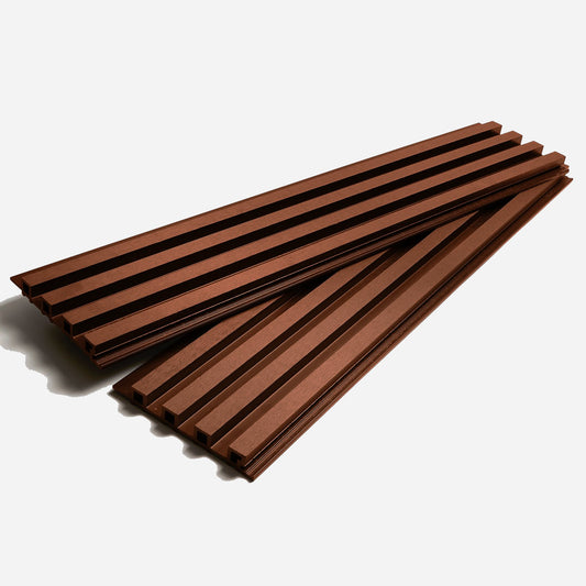 2.9m Exterior Slat Cladding Boards - Dark Brown