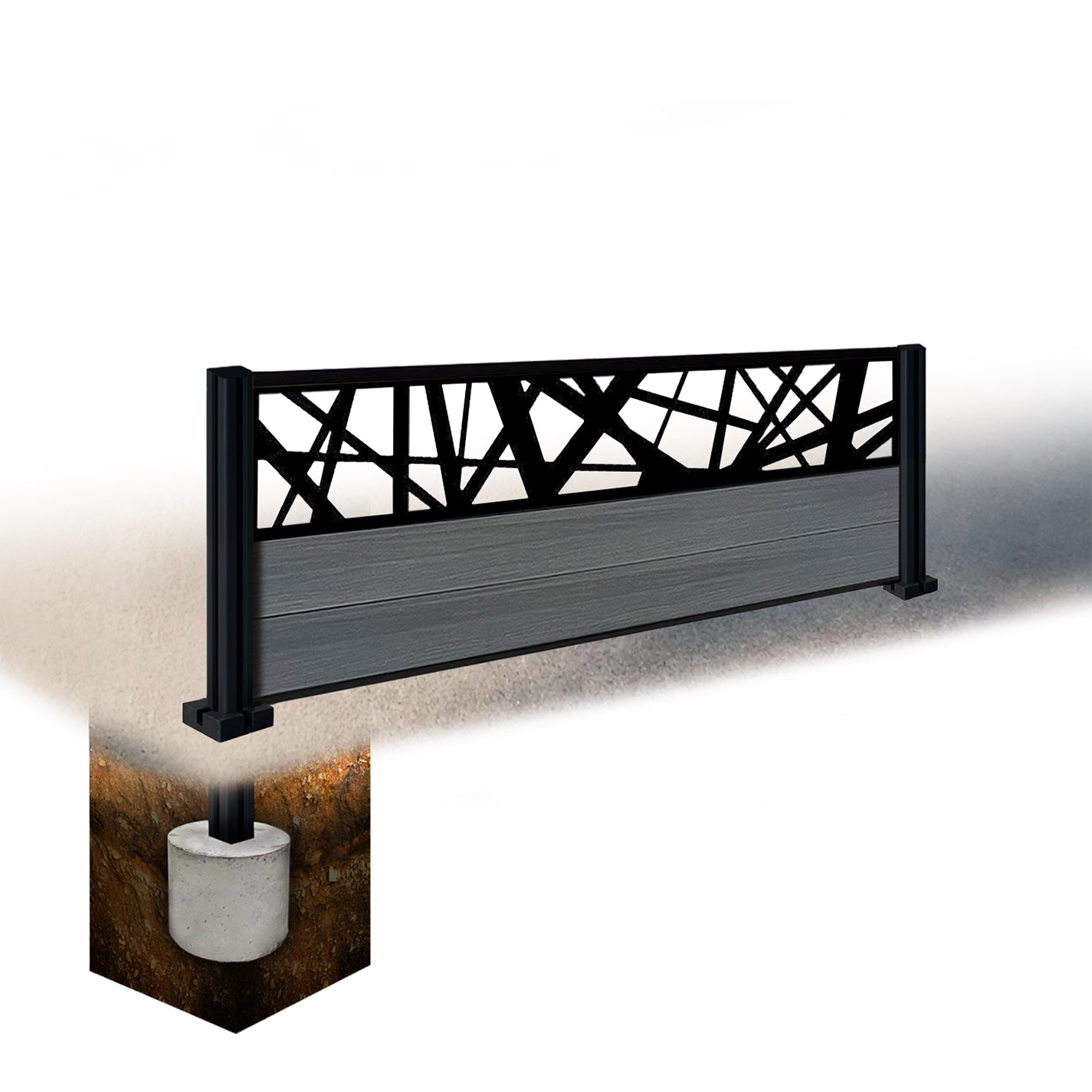 Composite Fence Kit - with Laser Trellis