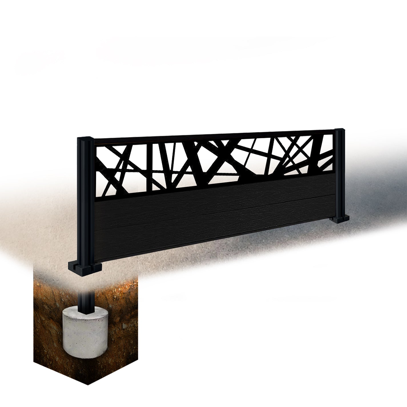 Composite Fence Kit - with Laser Trellis