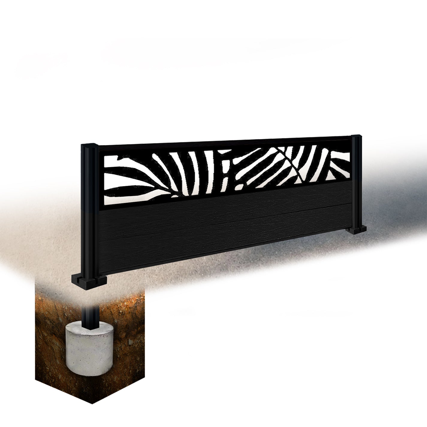 Composite Fence Kit - with Leafy Trellis