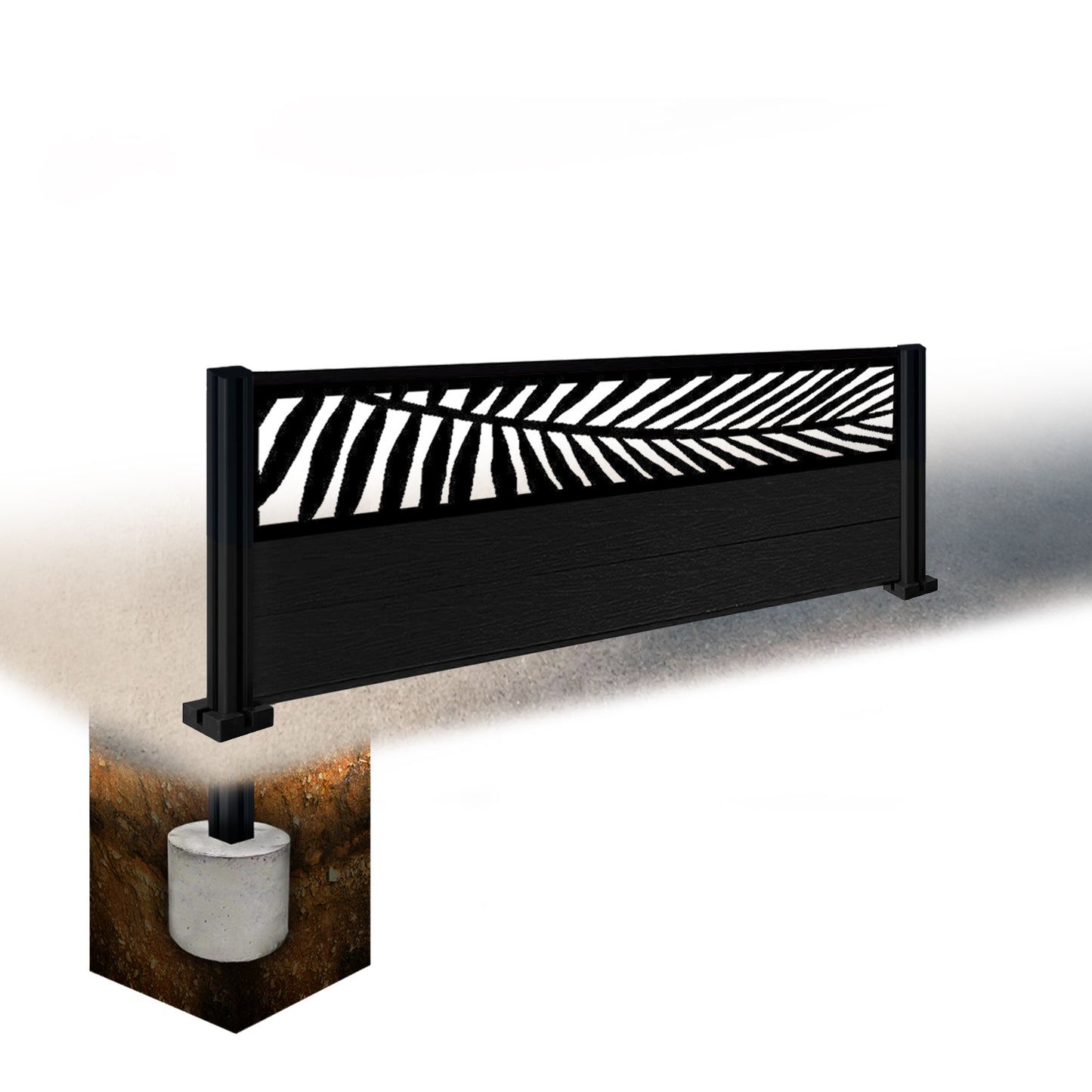 Composite Fence Kit - with Palm Trellis