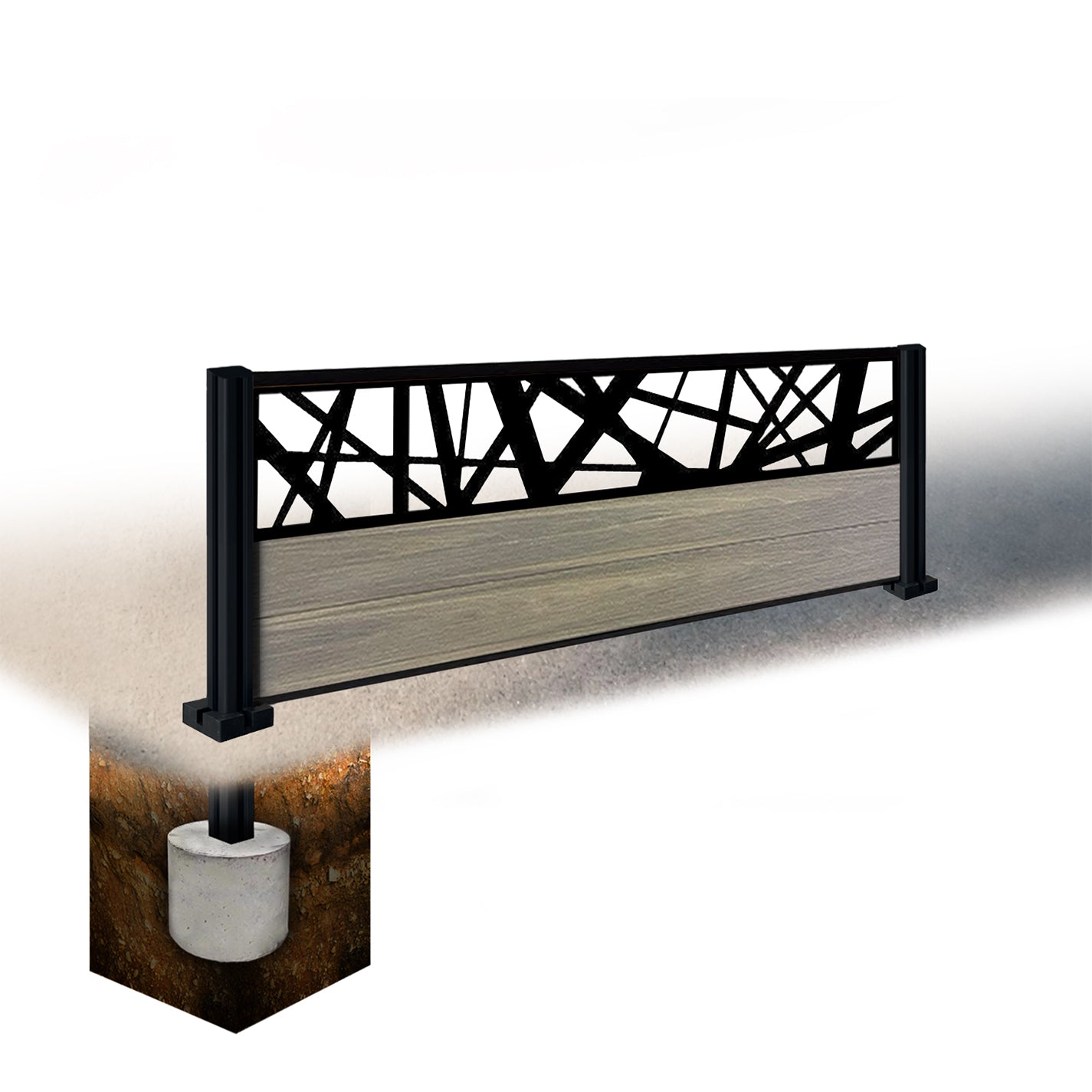 Composite Fence Kit - with Laser Trellis