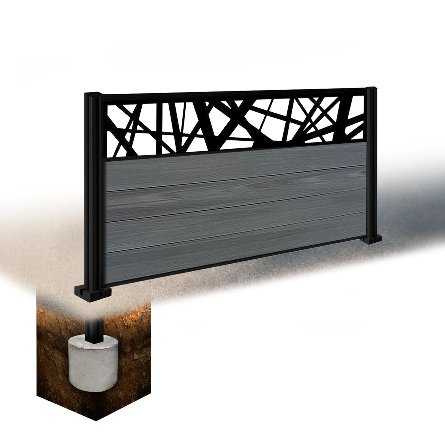 Composite Fence Kit - with Laser Trellis