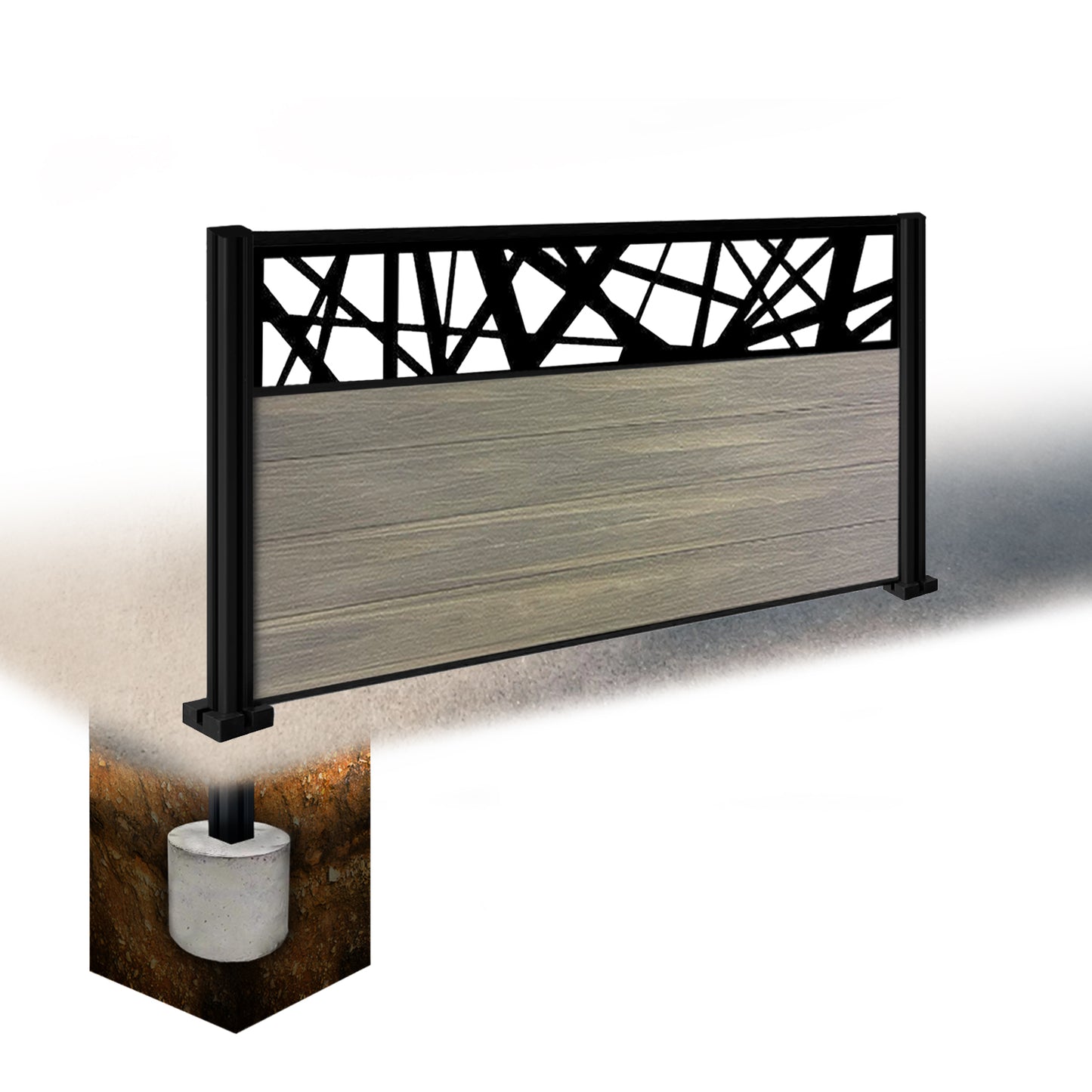 Composite Fence Kit - with Laser Trellis