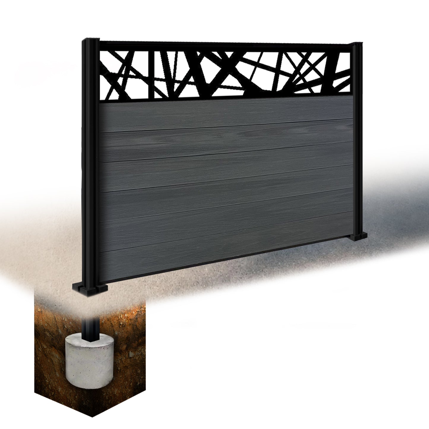 Composite Fence Kit - with Laser Trellis