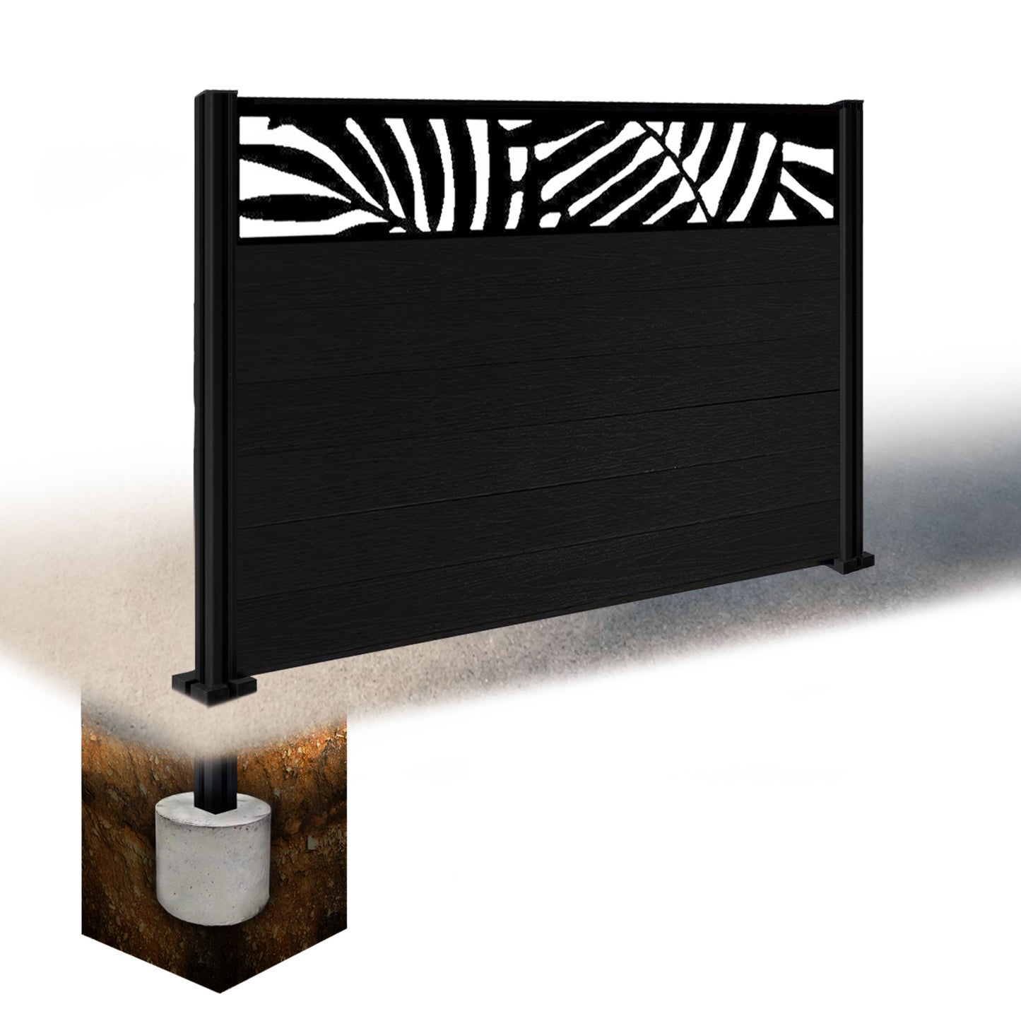 Composite Fence Kit - with Leafy Trellis