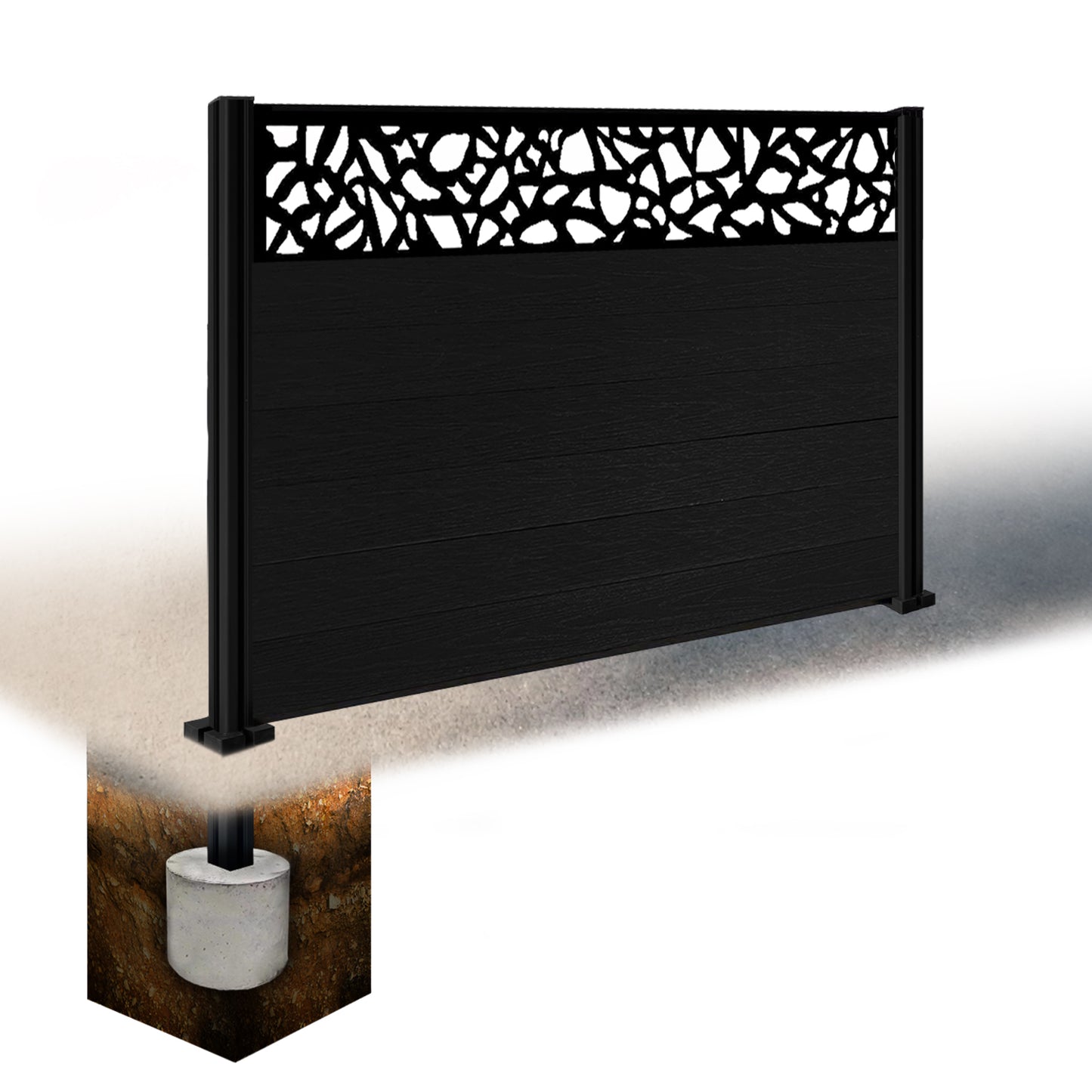 Composite Fence Kit - with Pebble Trellis