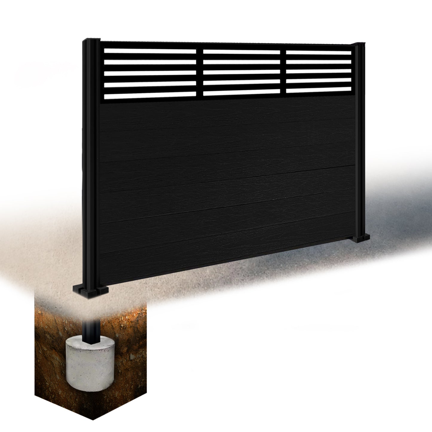 Composite Fence Kit - with Slat Trellis