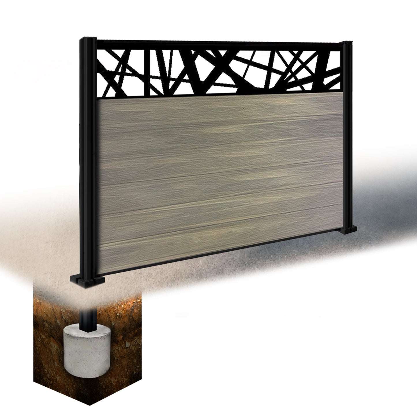 Composite Fence Kit - with Laser Trellis