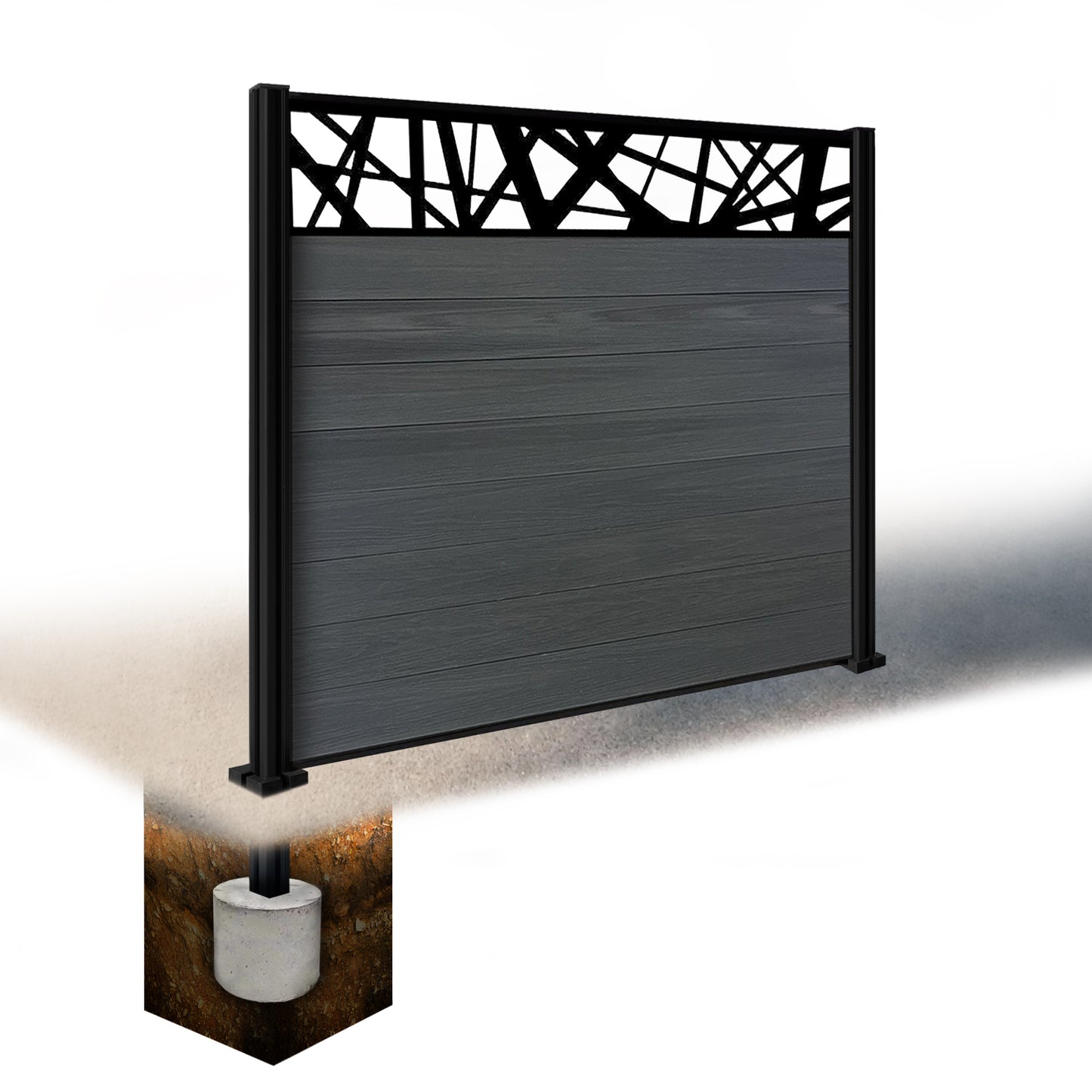 Composite Fence Kit - with Laser Trellis