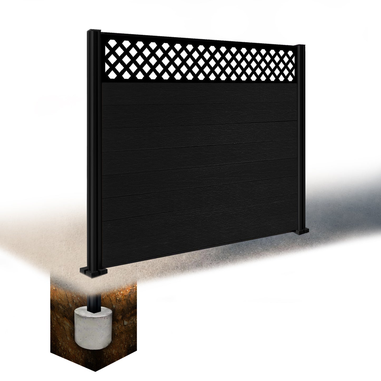 Composite Fence Kit - with Wave Trellis