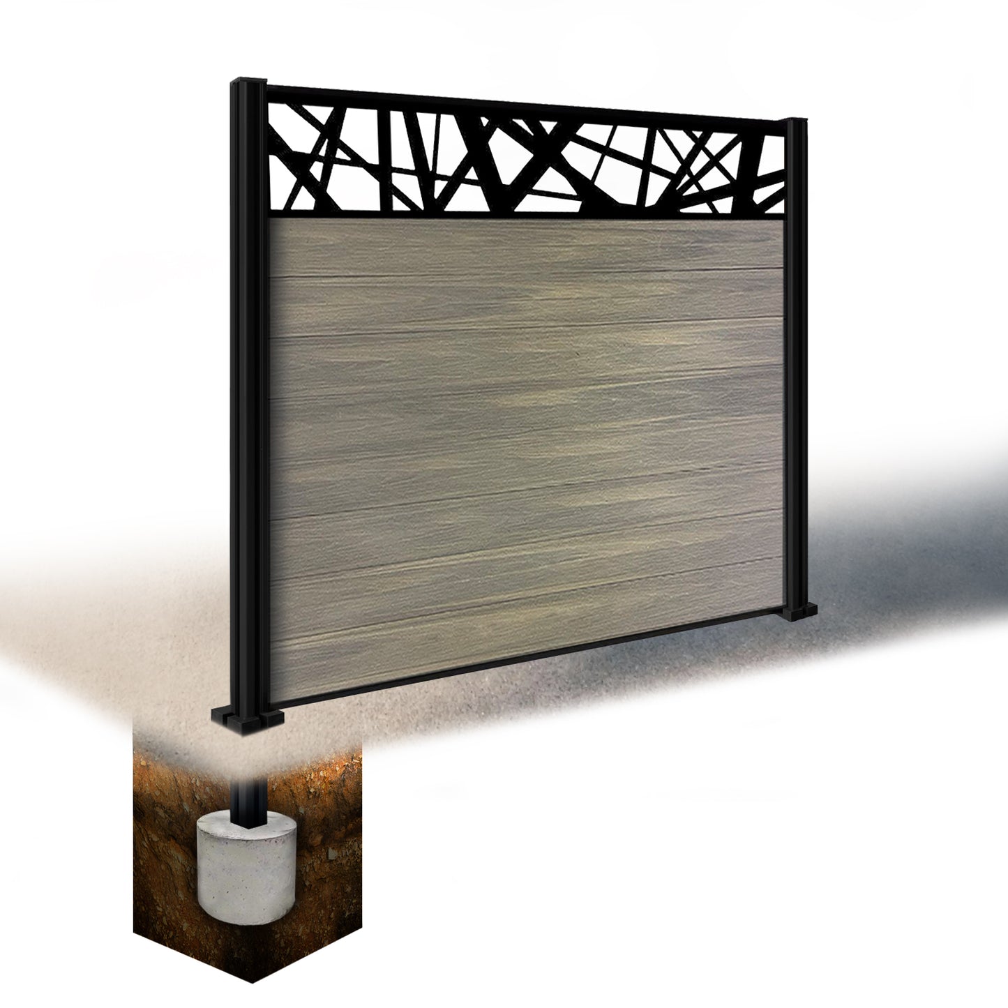 Composite Fence Kit - with Laser Trellis