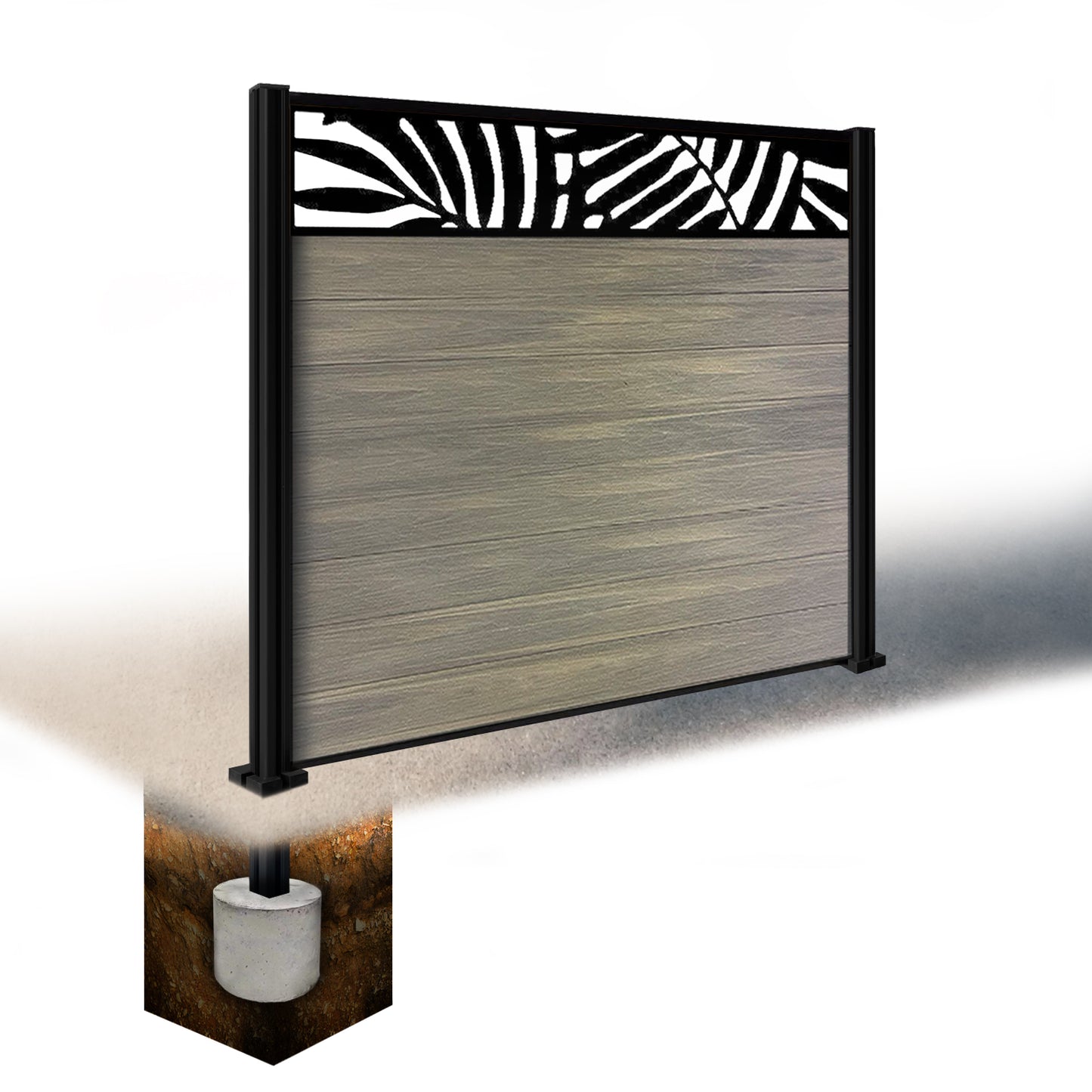 Composite Fence Kit - with Leafy Trellis