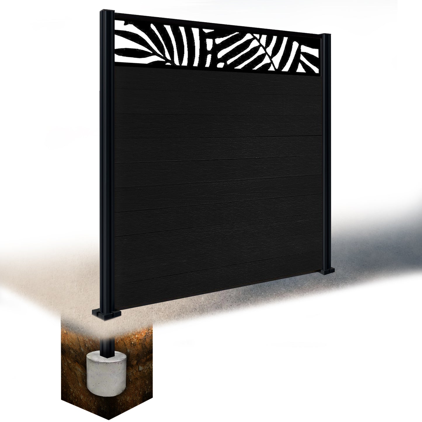 Composite Fence Kit - with Leafy Trellis