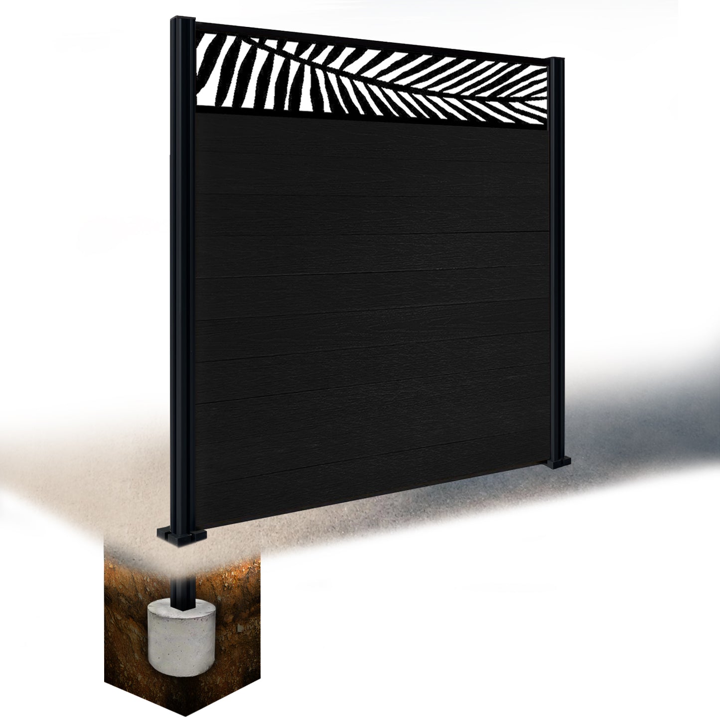 Composite Fence Kit - with Palm Trellis