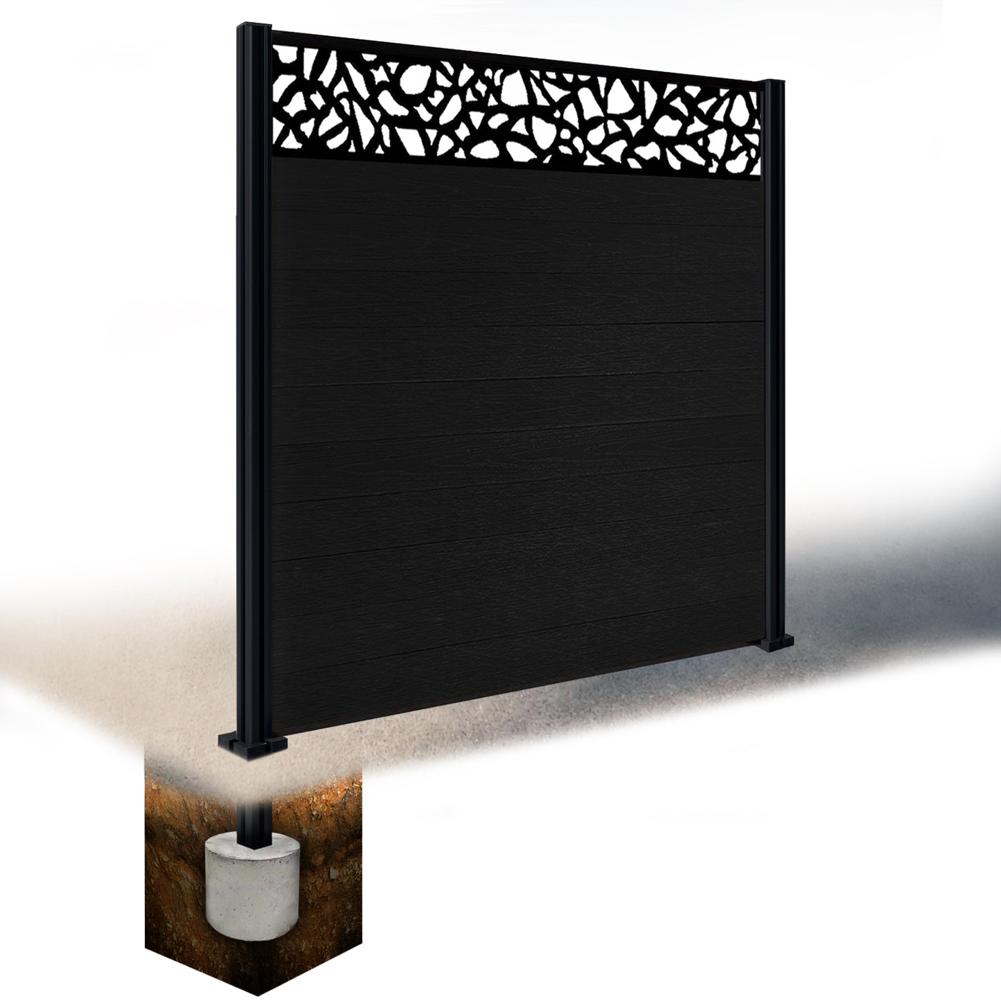 Composite Fence Kit - with Pebble Trellis