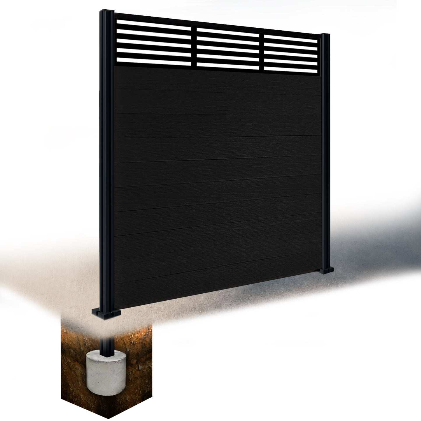 Composite Fence Kit - with Slat Trellis