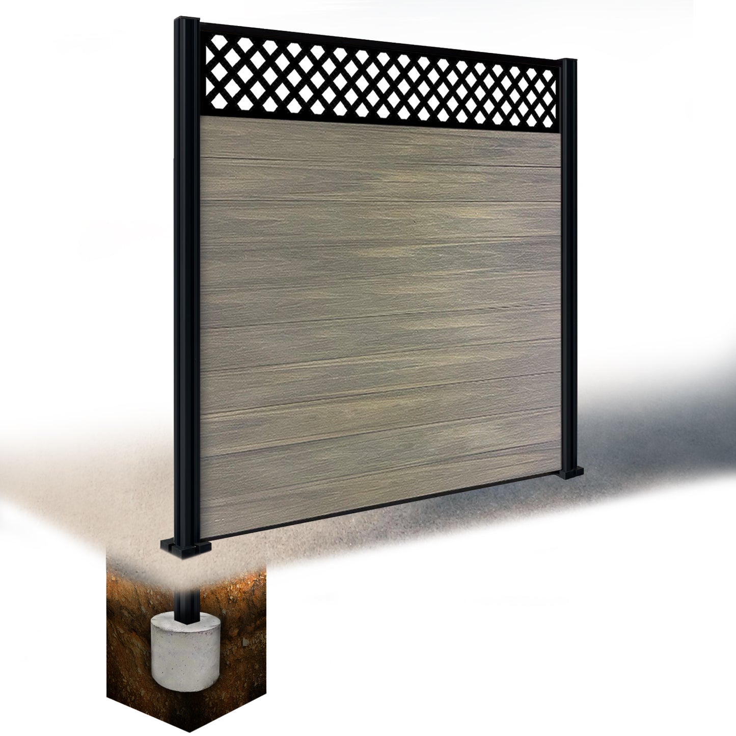 Composite Fence Kit - with Wave Trellis
