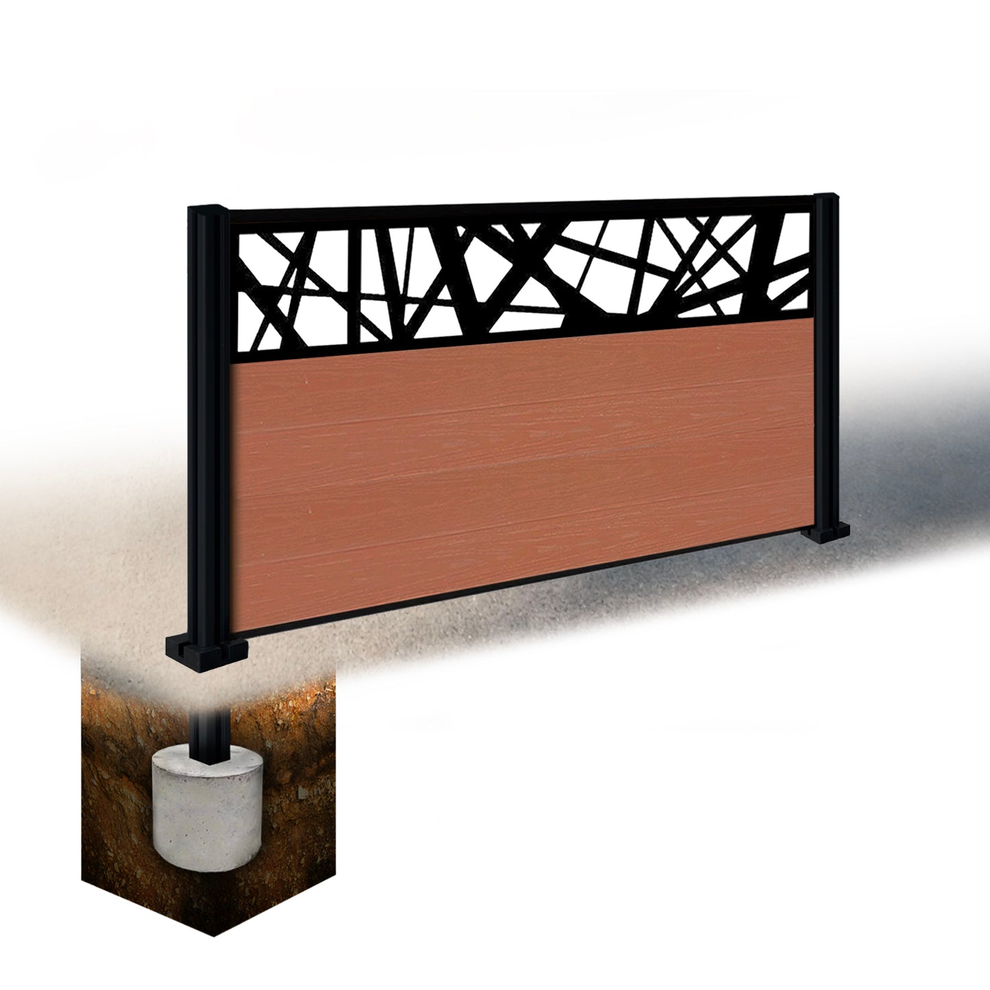 Composite Fence Kit - with Laser Trellis