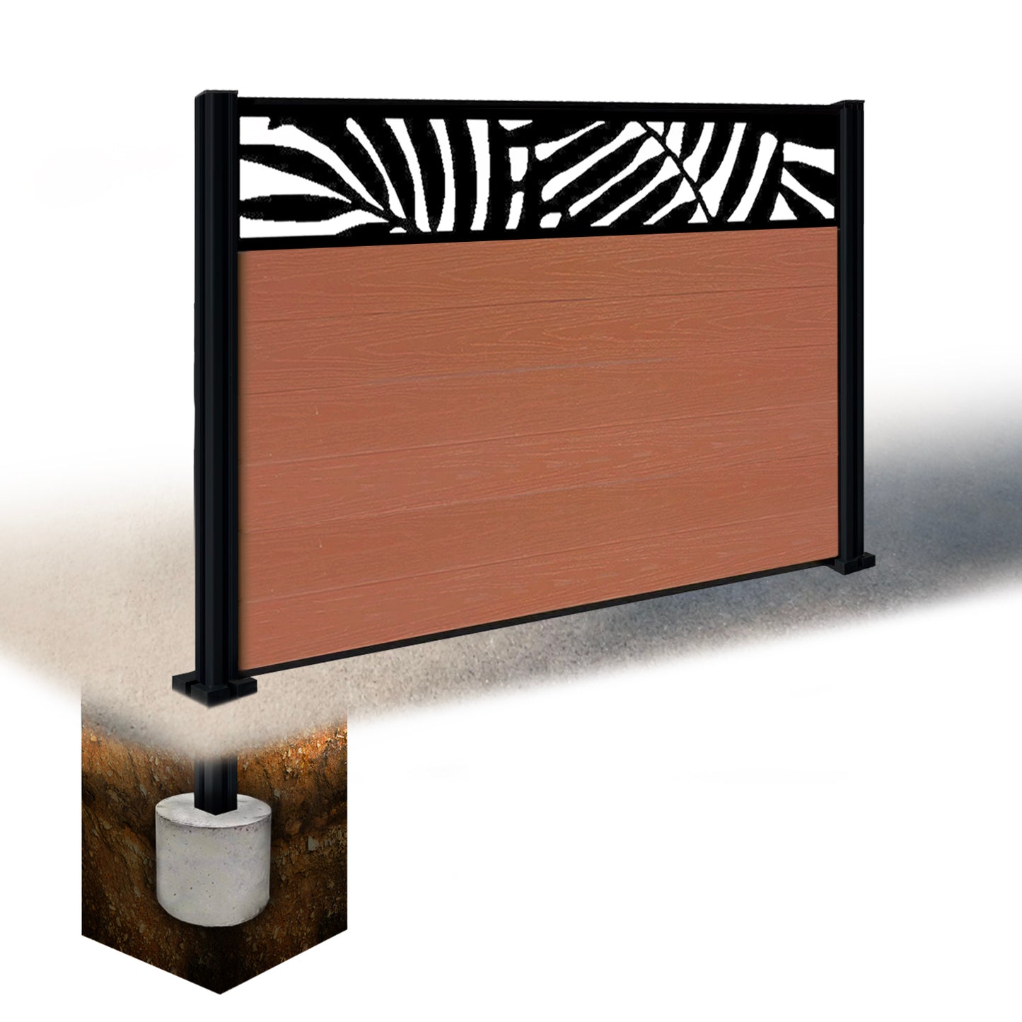 Composite Fence Kit - with Leafy Trellis