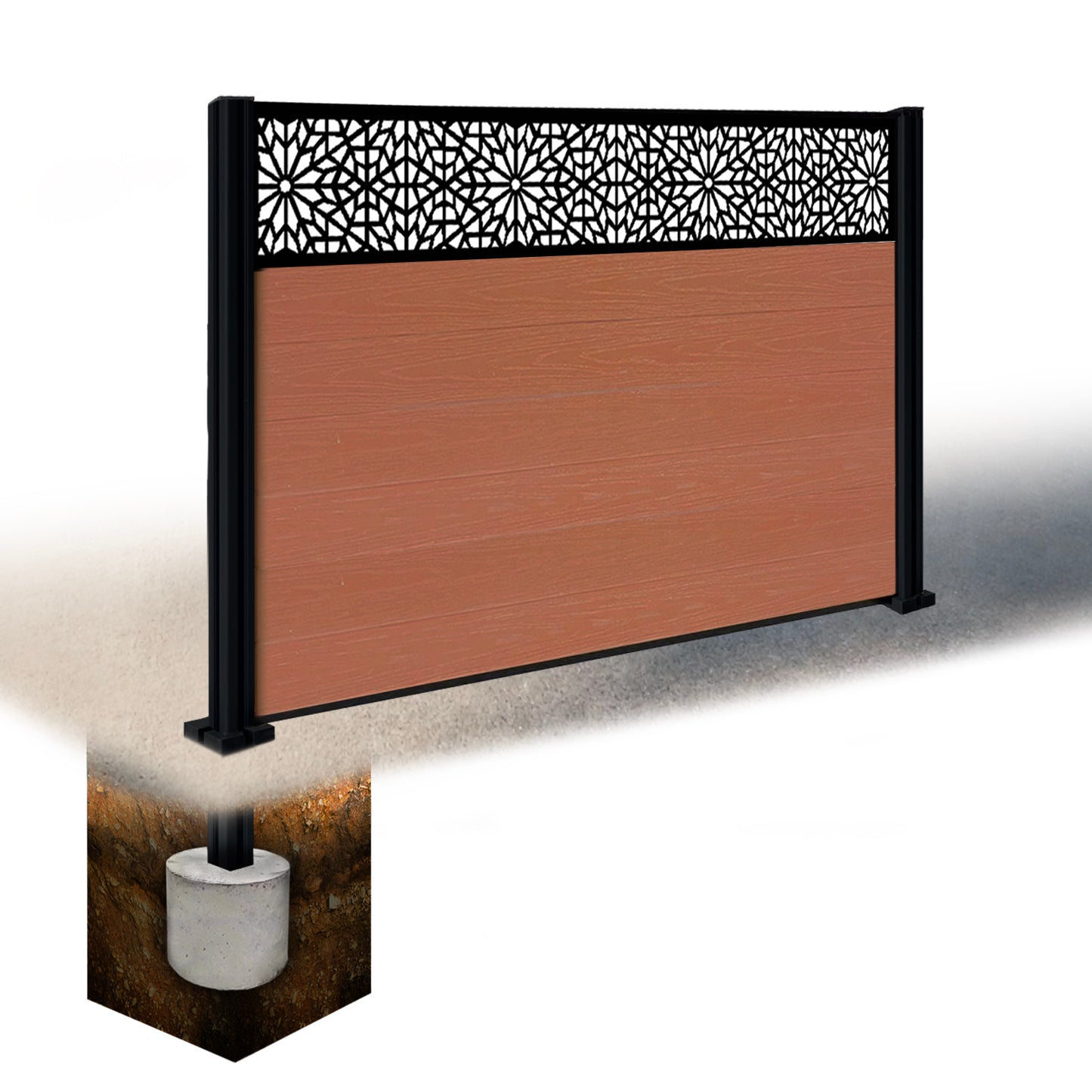 Composite Fence Kit - with Morocco Trellis