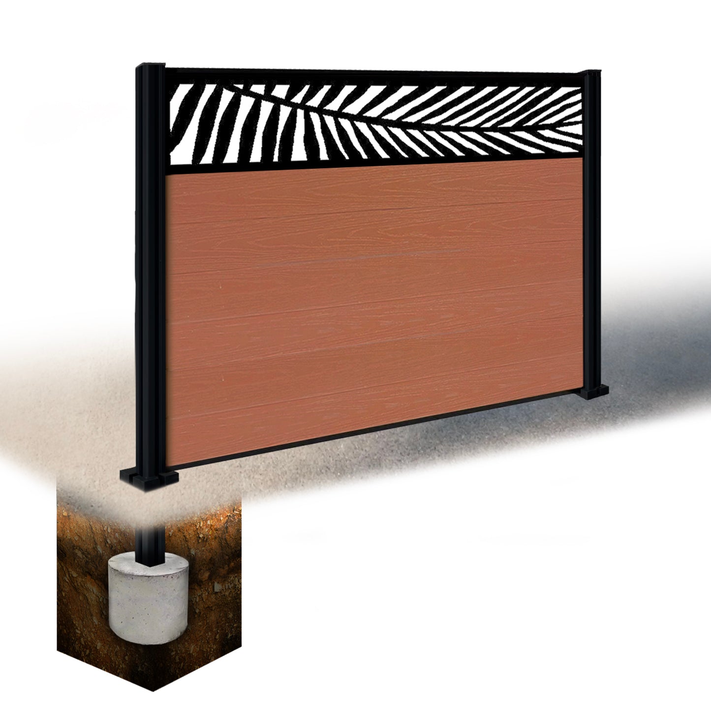 Composite Fence Kit - with Palm Trellis