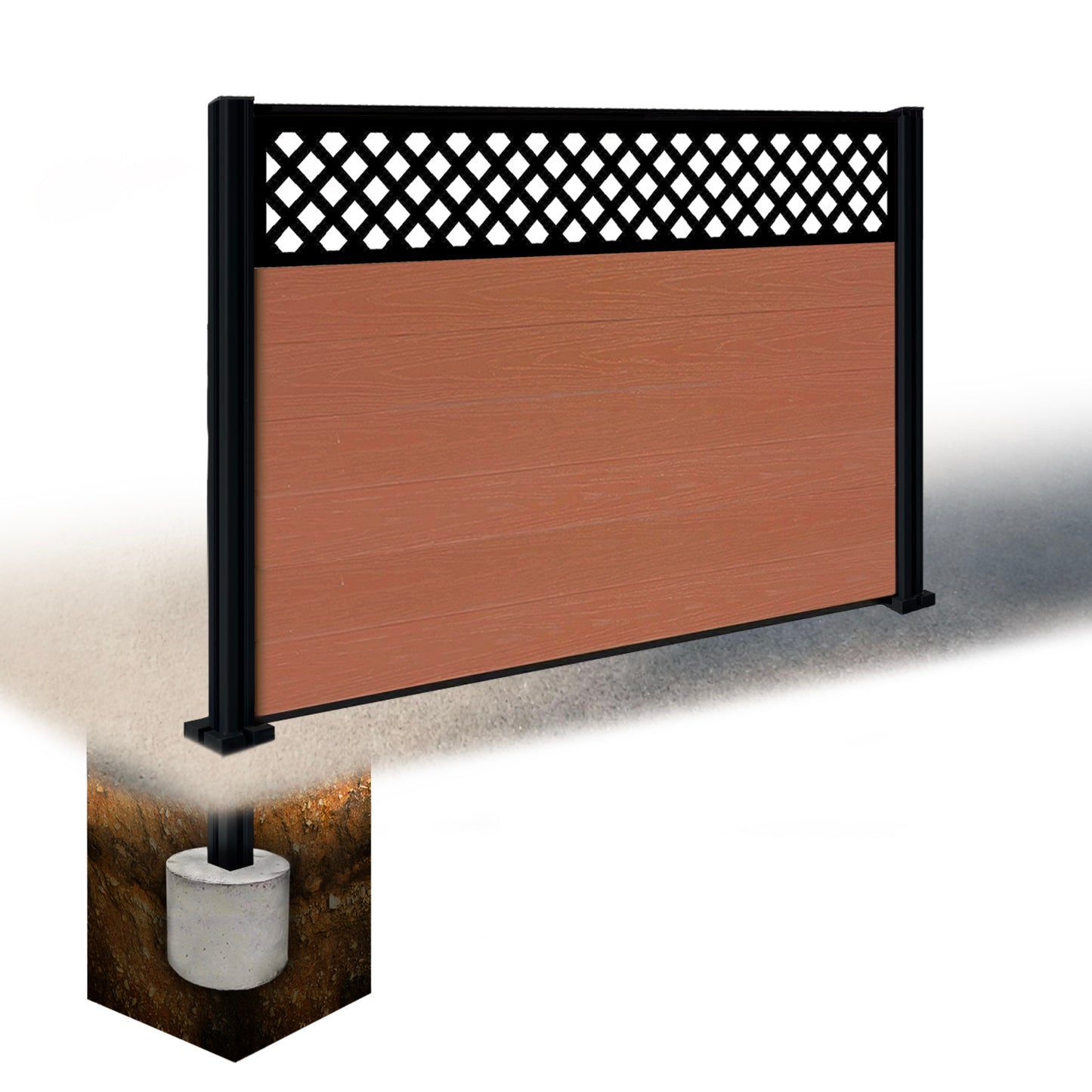 Composite Fence Kit - with Wave Trellis