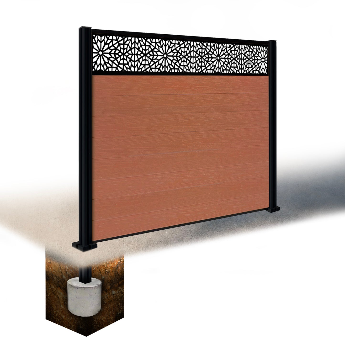 Composite Fence Kit - with Morocco Trellis