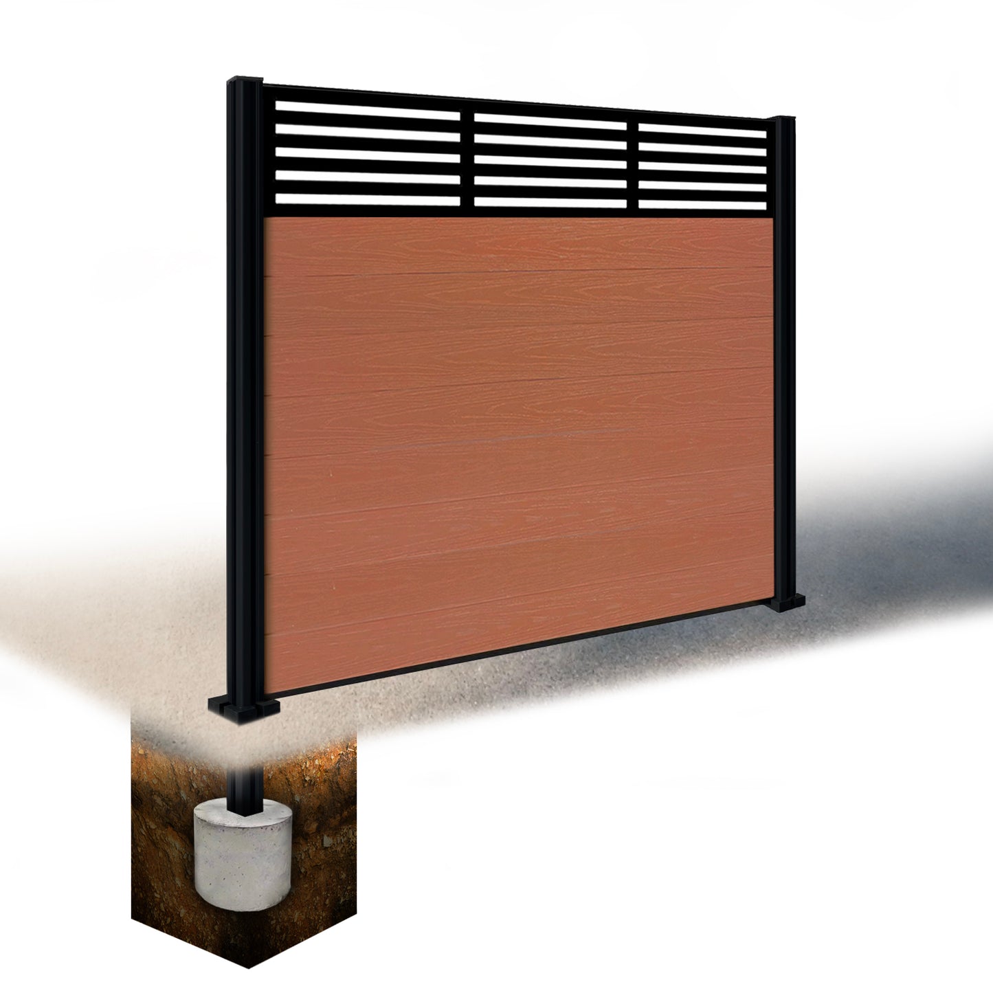 Composite Fence Kit - with Slat Trellis